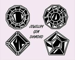 jóias e diamante ícone ilustração vetor