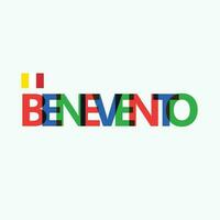 benevento vetor rgb sobreposição cartas tipografia com bandeira. da itália cidade logótipo decoração.