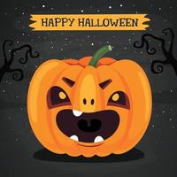 conceito de halloween com personagem engraçado vetor