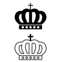 coroa vetor ícone. rei ilustração placa. rainha símbolo. monarquia marca.