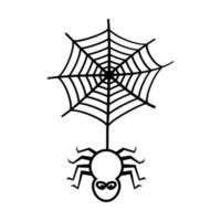 aranha ícone vetor. dia das Bruxas ilustração placa. rede símbolo teia de aranha logotipo. vetor