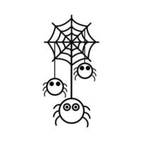 aranha ícone vetor. dia das Bruxas ilustração placa. rede símbolo teia de aranha logotipo. vetor