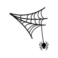 aranha ícone vetor. dia das Bruxas ilustração placa. rede símbolo teia de aranha logotipo. vetor