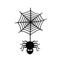 aranha ícone vetor. dia das Bruxas ilustração placa. rede símbolo teia de aranha logotipo. vetor