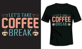 café camiseta Projeto vetor ilustração