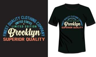 Atlético divisão Brooklyn superior qualidade camiseta Projeto vetor ilustração