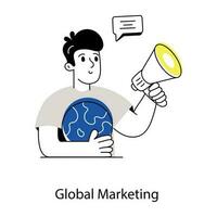 marketing global da moda vetor