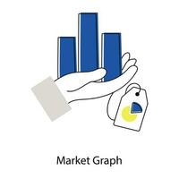 na moda mercado gráfico vetor