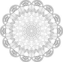 vetor desenhando para coloração livro. geométrico floral padronizar. contorno desenhando em uma branco fundo. mandala