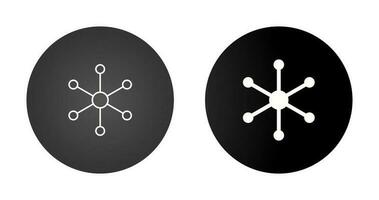 ícone de vetor de estrutura molecular