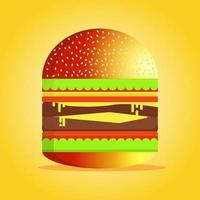 ilustração vetorial de hambúrguer vetor