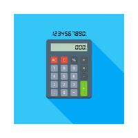 calculadora e digital número ícone vetor isolado. plano estilo vetor ilustração.