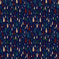 gotas de chuva coloridas em um pattern.design sem costura de fundo azul escuro para têxteis, invólucro, impressão, embalagens, banners. ilustração vetorial vetor