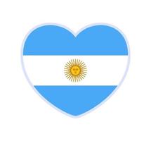 bandeira da argentina em forma de coração vetor