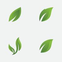logotipo de ícone de vetor de elemento ecológico de folha verde