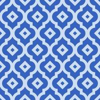 padrão sem emenda com lindo ornamento árabe azul para web e impressão vetor