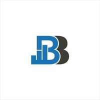 carta b e b bb logotipo modelo vetor