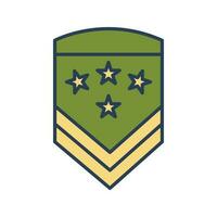 ícone de vetor de distintivo militar