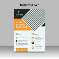 design de folheto de negócios corporativos e modelo de capa de folheto de agência de marketing digital vetor