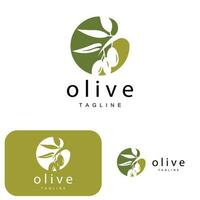 Oliva logotipo, Oliva óleo plantar vetor, natural ervas saúde remédio projeto, ilustração modelo ícone vetor