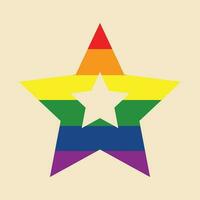 arco Iris estrela, feliz orgulho elemento, lgbtq decorativo vetor