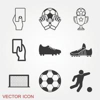 conjunto de ícones de futebol vetor