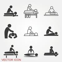 conjunto de ícones de massagem