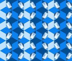 este é um padrão geométrico poligonal azul com a ilusão de volume vetor