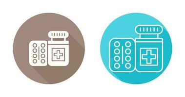 ícone de vetor de frasco de comprimidos
