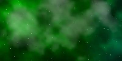 fundo vector verde escuro com estrelas pequenas e grandes.