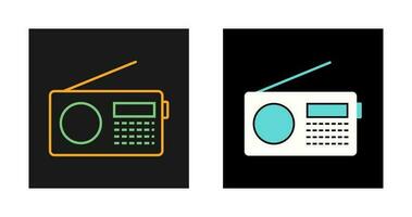 ícone de vetor de conjunto de rádio