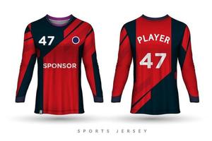 Modelo de design gráfico de maquete de esporte de camiseta e camisa de futebol para kit de futebol vetor