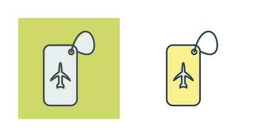 ícone de vetor de etiqueta de bagagem