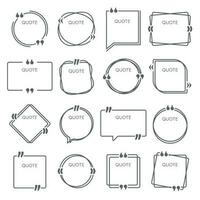 citar caixas. sentença citações quadros, citar Comente cotação caixa e idéia quadro, Armação vetor modelo conjunto