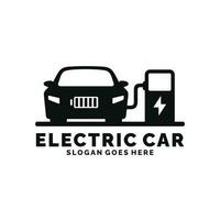 vetor de design de logotipo de carro elétrico