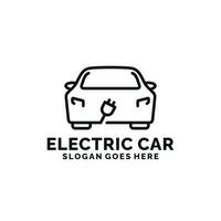 vetor de design de logotipo de carro elétrico