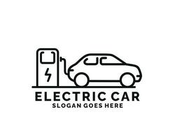 vetor de design de logotipo de carro elétrico