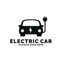 vetor de design de logotipo de carro elétrico