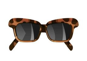 verão oculos de sol com leopardo quadros. vetor