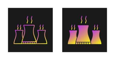 ícone de vetor de usina nuclear