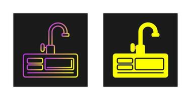ícone de vetor de pia de cozinha