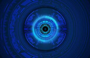 moderno cíber segurança olho em tecnologia fundo vetor
