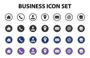 coleção de conjunto de ícones de comunicação empresarial vetor