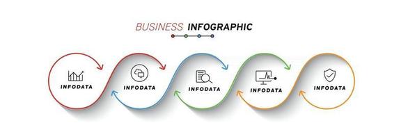 elementos de design de infográficos de negócios conjunto de infográficos em 3D vetor