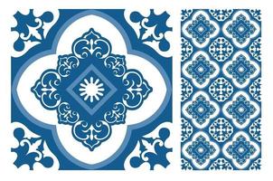 padrões de azulejos antigos design sem costura antigo em ilustração vetorial vetor