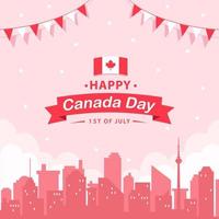 conceito de celebração do dia canadense vetor