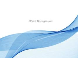 fundo abstrato liso elegante onda decorativo azul vetor