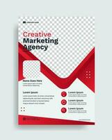 modelo de folheto de agência de marketing criativo vetor
