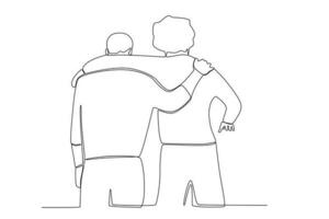 dois homens abraçando cada de outros vetor