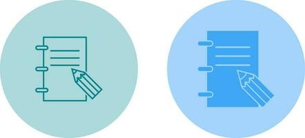 ícone de vetor de bloco de notas